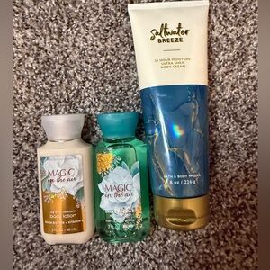 Bath & Body works bath and lotion trio